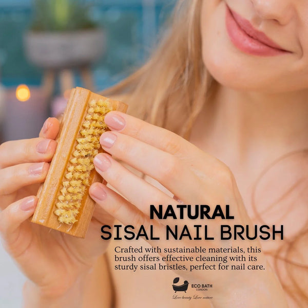 Natural Sisal Beech Wood Nail Brush - Eco Bath London