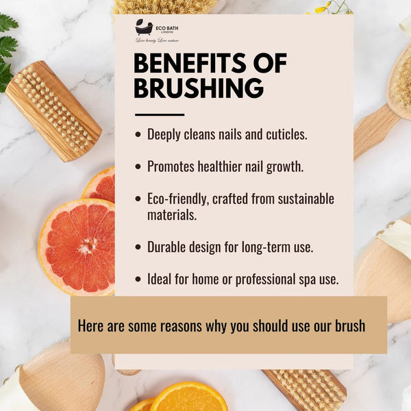 Natural Sisal Beech Wood Nail Brush - Eco Bath London
