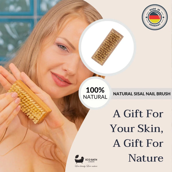 Natural Sisal Beech Wood Nail Brush - Eco Bath London