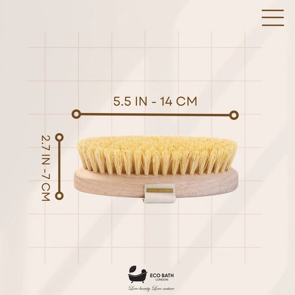 Natural Sisal Massage Hand Brush - Dry Brushing Hand Brush for Exfoliation - Eco Bath London