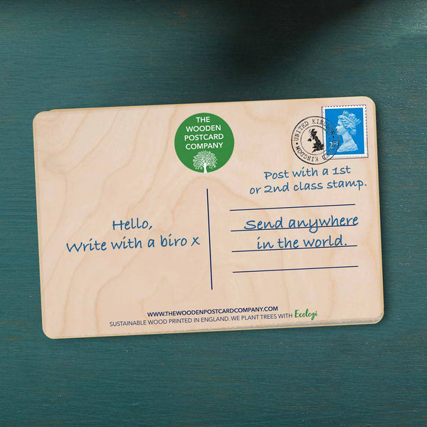 Christmas is Coming Wooden Postcard - Molly Brett