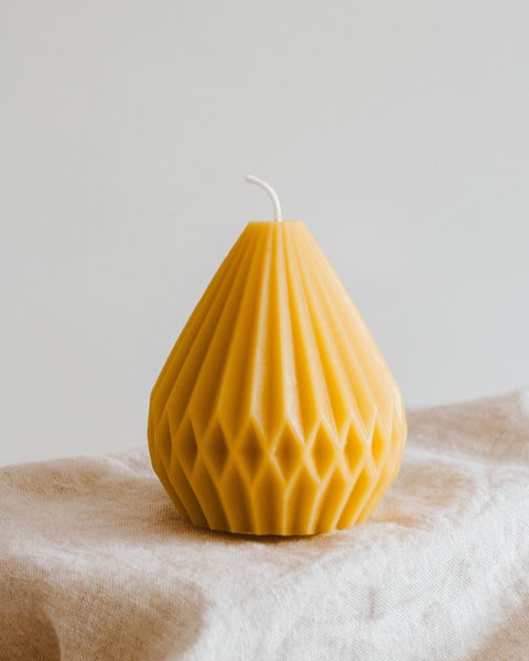 Artisan Beeswax Pear Candle - Goldrick Natural Living
