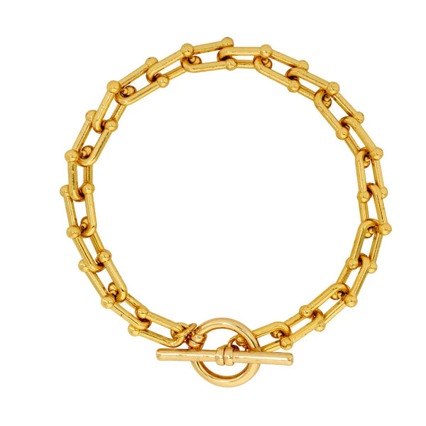 London T-bar Gold Bracelet - Ashiana London