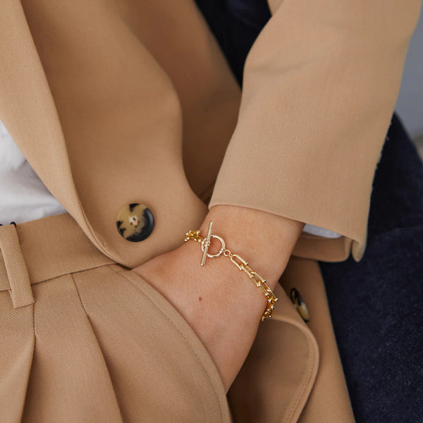 London T-bar Gold Bracelet - Ashiana London