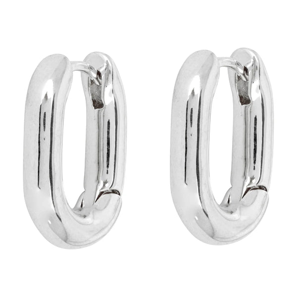 Coco Silver Hoop Earrings - Ashiana London