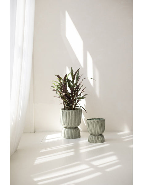 Matcha Green Twist Small Plant Basket - Handed By