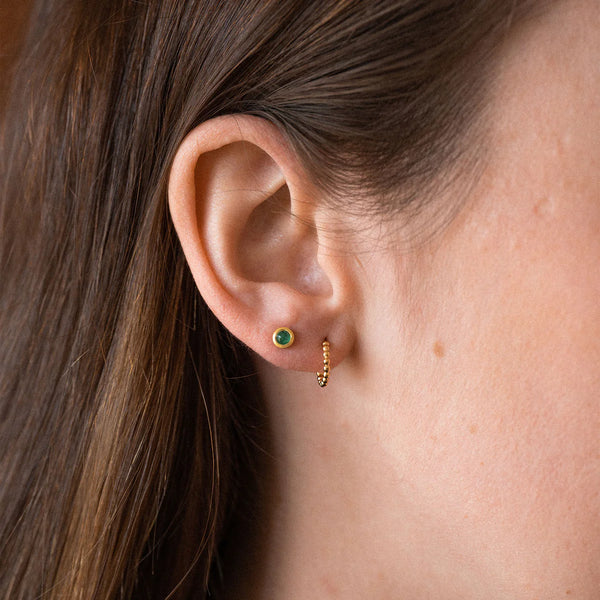 May Birthstone Stud Earrings, Emerald - Wanderlust Life