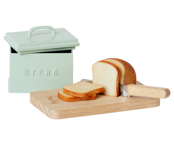 Miniature Bread Box, Cutting Board & Knife - Maileg