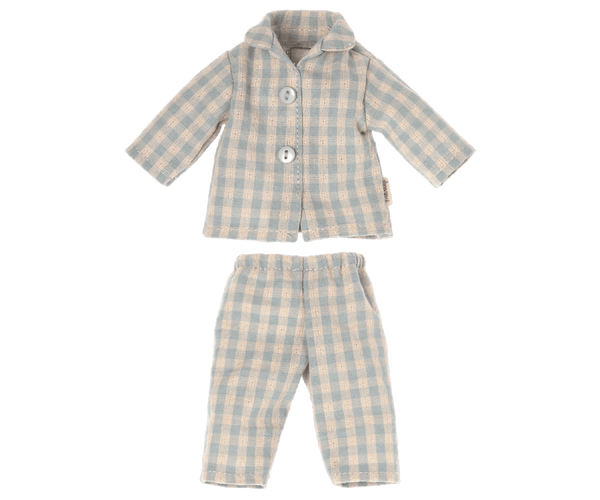 Blue Check Pyjamas, Size 2 - Maileg