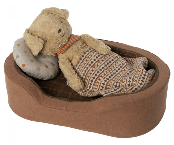 Brown Dog Basket - Maileg