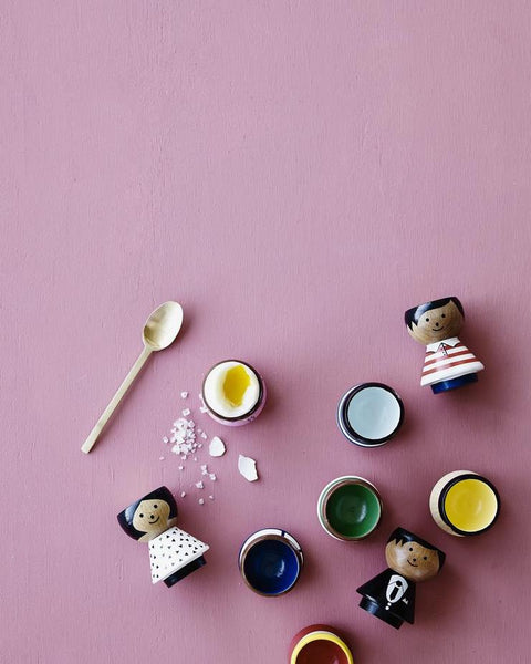 Bordfolk Painted Wooden Eggcup - Lucie Kaas