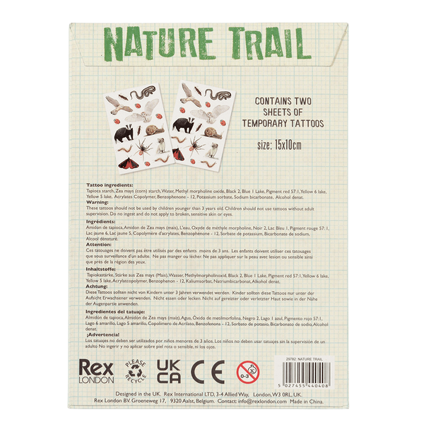 Nature Trail Temporary Tattoos - Rex London