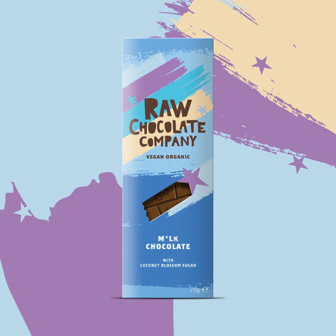 M*lk Chocolate Bar, Vegan, Organic & Low-sugar - Raw Chocolate Company