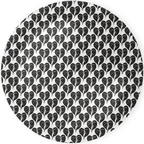 Mono Heart Leaves Round Tray - Gabrielle Good