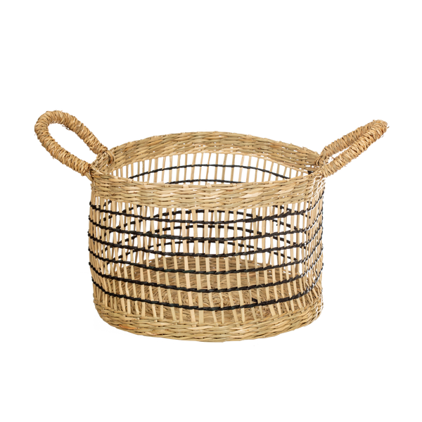 Set of 2 Seagrass Open Weave Baskets - Sass & Belle