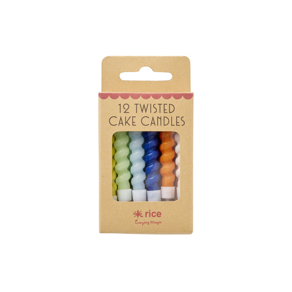 Blue Twisted Candles  - Rice DK