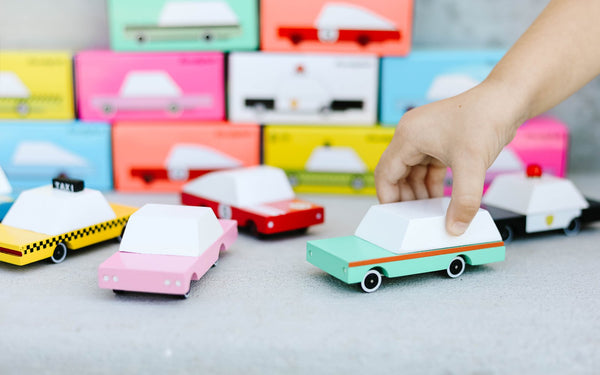 Wooden Teal Wagon - Candylab Toys