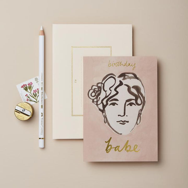 Portrait 'Birthday Babe' Card - Wanderlust Paper Co.