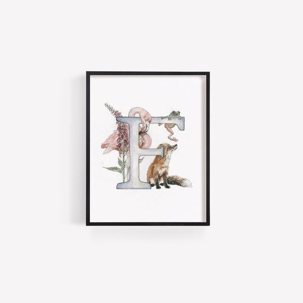 'F' Letter Print - A4 - Kathryn Pow Art