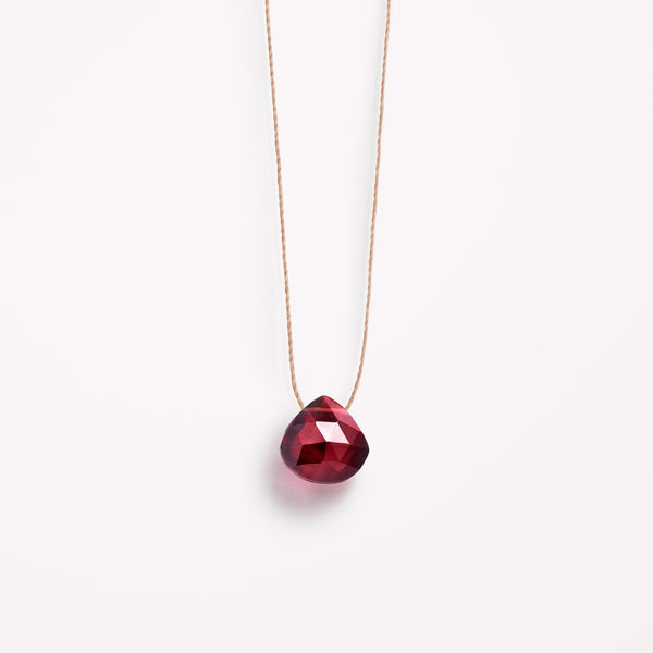 January Fine Cord Birthstone Necklace, Garnet - Wanderlust Life