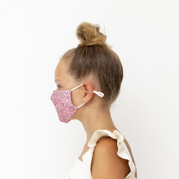 Pink Adult Leopard Print Face Mask - Mimi & Lula
