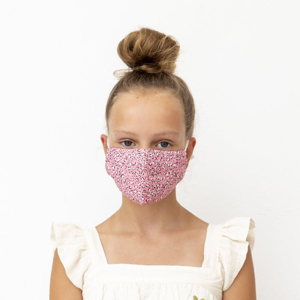 Pink Adult Leopard Print Face Mask - Mimi & Lula