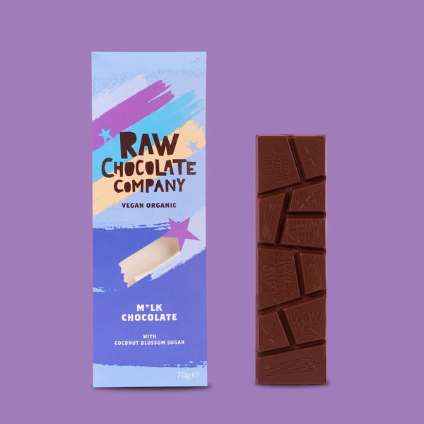 M*lk Chocolate Bar, Vegan, Organic & Low-sugar - Raw Chocolate Company
