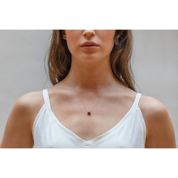 January Fine Cord Birthstone Necklace, Garnet - Wanderlust Life