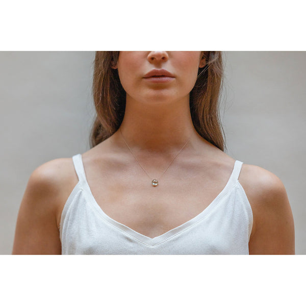 February Fine Cord Birthstone Necklace, Mint Green Amethyst - Wanderlust Life