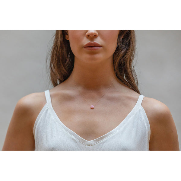 October Fine Cord Birthstone Necklace, Opal - Wanderlust Life