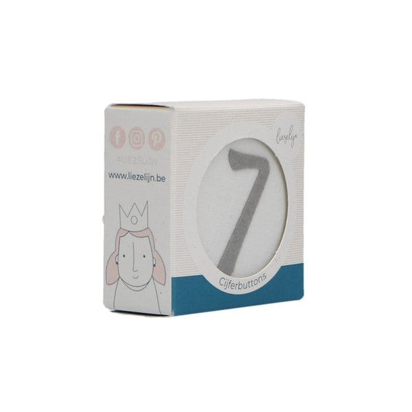 Grey 7-8-9-0 - Set of Buttons - Liezelijn