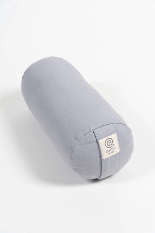Calm Grey Mini Organic Cotton Spelt Yoga Bolster - Ekotex Yoga