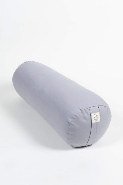 Calm Grey Organic Cotton Buckwheat Yoga Bolster - Ekotex Yoga