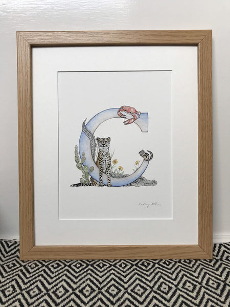 'C' Letter Print - Kathryn Pow Art