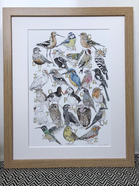 Bird Alphabet Print - Kathryn Pow Art