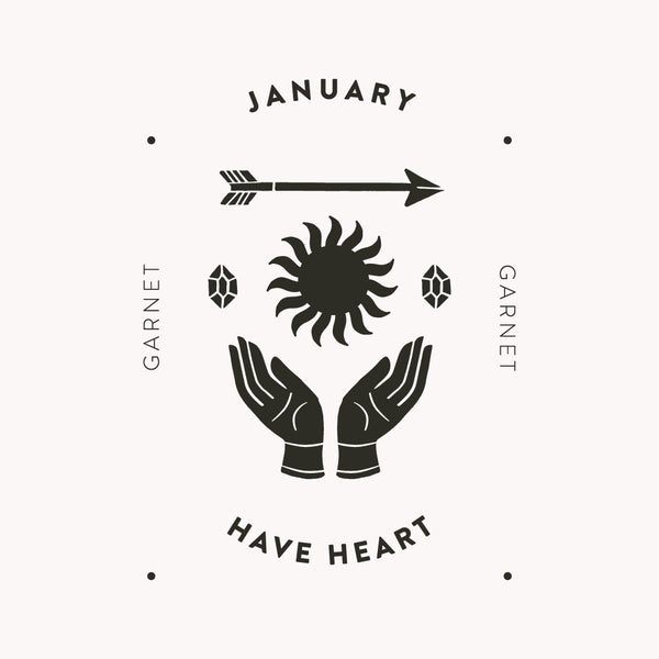 January Fine Cord Birthstone Necklace, Garnet - Wanderlust Life