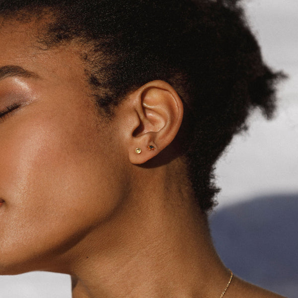 August Peridot Birthstone Stud Earrings - Wanderlust Life