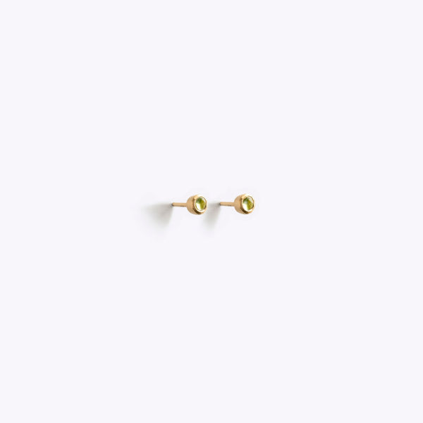 August Peridot Birthstone Stud Earrings - Wanderlust Life