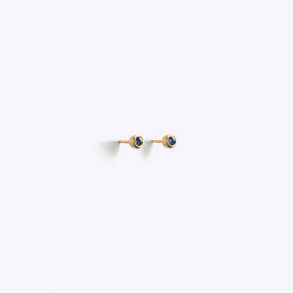 September Blue Sapphire Birthstone Stud Earrings - Wanderlust Life