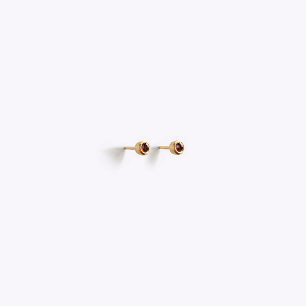January Garnet Birthstone Stud Earrings - Wanderlust Life