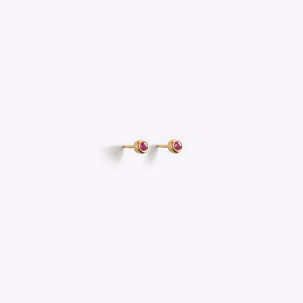 July Ruby Birthstone Stud Earrings - Wanderlust Life