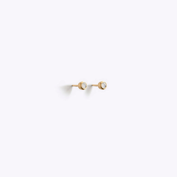 June Rainbow Moonstone Birthstone Stud Earrings - Wanderlust Life