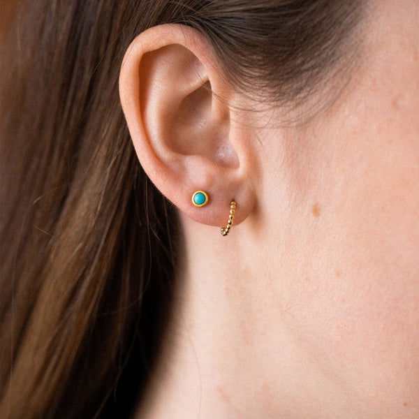 December Turquoise Birthstone Stud Earrings - Wanderlust Life