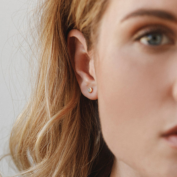 March Aquamarine Birthstone Stud Earrings - Wanderlust Life