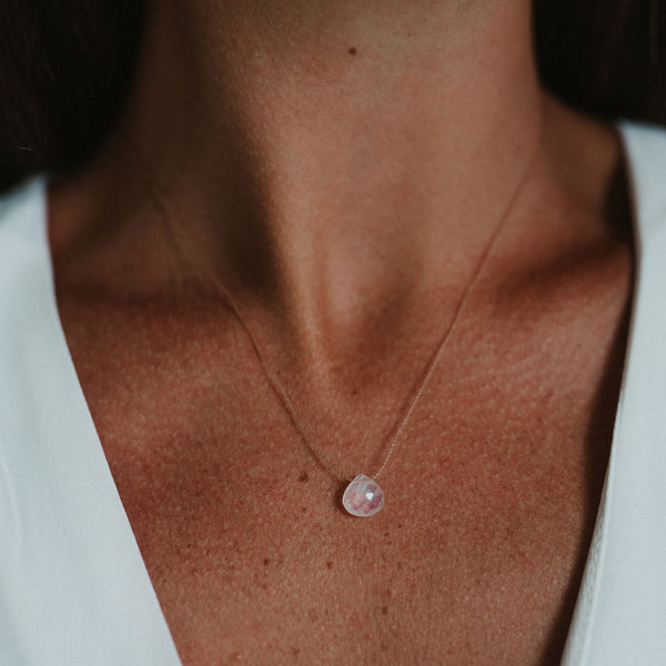 June Fine Cord Birthstone Necklace, Moonstone - Wanderlust Life