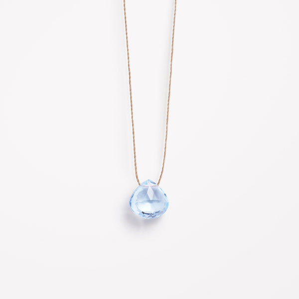 November Fine Cord Birthstone Necklace, Blue Topaz - Wanderlust Life