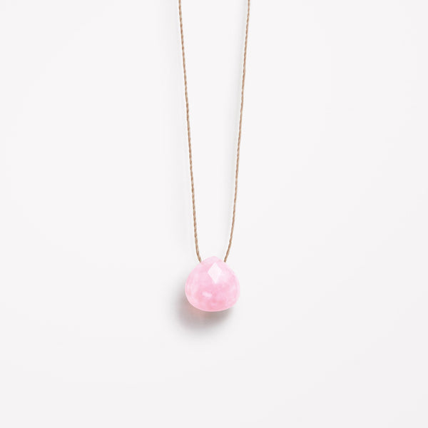 October Fine Cord Birthstone Necklace, Opal - Wanderlust Life