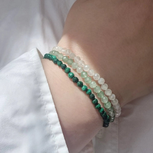 Tiny Malachite Bracelet - Two Libras