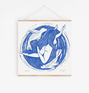 Selkie Risograph Print - Prints by the Bay