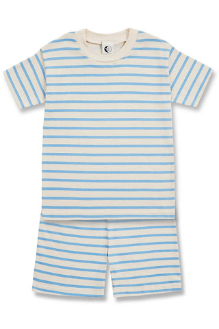 Cornflower Stripe - Kids Shortie Set - Sleepy Doe